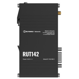 Teltonika RUT142 RS232 Router for secure network segmentation, 2 fast ethernet ports, WiFi, RMS compatible
